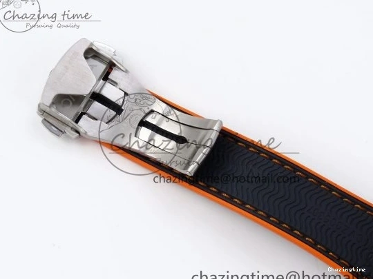 1226 Comfortable Planet Ocean 43.5mm SS VSF 1:1 Best Edition Black Orange Bezel Gray Dial on Nylon Strap A8900 Super Clone V 7730